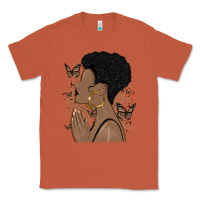 Copper black woman praying Classic Tee - MaliasSmallBusiness