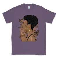 Lavender black woman praying Classic Tee - MaliasSmallBusiness