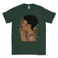 Sports Green black woman praying Classic Tee - MaliasSmallBusiness