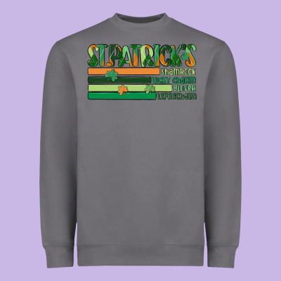 St. Patrick's Day Heavyweight Sweatshirt Designed By Maliassmallbusiness