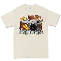 Bone floral butterfly film roll vintage camera Premium Tee - FaDigitalArtStudio