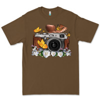 Cacao floral butterfly film roll vintage camera Premium Tee - FaDigitalArtStudio