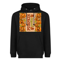 Black Fall Pumpkin Junkie Heavyweight Hoodie - texasbilliewilder