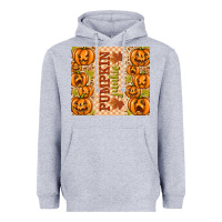 Heather Grey Fall Pumpkin Junkie Heavyweight Hoodie - texasbilliewilder