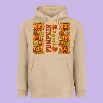 Fall Pumpkin Junkie Heavyweight Hoodie Designed By Texasbilliewilder