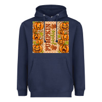 Navy Fall Pumpkin Junkie Heavyweight Hoodie - texasbilliewilder