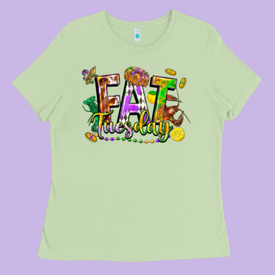 Fat Tuesday Ladies Tee Designed By Fadigitalartstudio