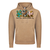 Vintage Coffee peace love yorkshire pig Vintage Hoodie - LillyAllenDesigns