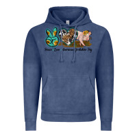 Vintage Denim peace love yorkshire pig Vintage Hoodie - LillyAllenDesigns