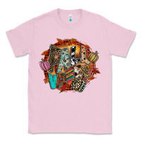 Bubblegum Pink Fall Vibes Classic Tee - CowhideDigitalArt