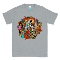 Heather Grey Fall Vibes Classic Tee - CowhideDigitalArt