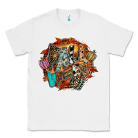 White Fall Vibes Classic Tee - CowhideDigitalArt