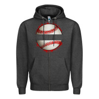 Charcoal Heather personalized baseball Zipper Hoodie - Artiststas