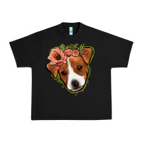 Black jack russel floral Urban Heavy Tee - Jasminsmagicworld