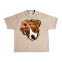 French Oak jack russel floral Urban Heavy Tee - Jasminsmagicworld