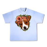 Grape Ice jack russel floral Urban Heavy Tee - Jasminsmagicworld