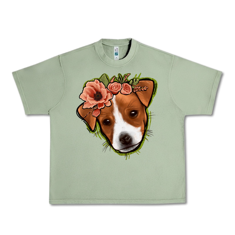 Jack Russel Floral Urban Heavy Tee by Jasminsmagicworld | Teevron