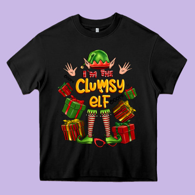 Im The Clumsy Elf Heavy Core Tee Designed By Fadigitalartstudio