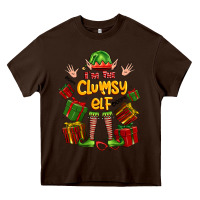 Chocolate Brown im the clumsy elf Heavy Core Tee - FaDigitalArtStudio