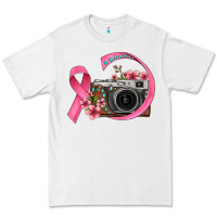 White floral cancer ribbon vintage camera Premium Tee - FaDigitalArtStudio