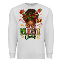 Dove Grey mimi claus afro messy bun Premium Sweatshirt - texasbilliewilder