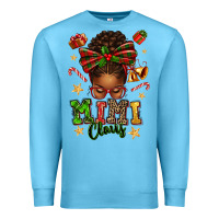 Ocean Blue mimi claus afro messy bun Premium Sweatshirt - texasbilliewilder