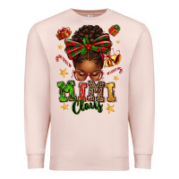 Pale Pink mimi claus afro messy bun Premium Sweatshirt - texasbilliewilder