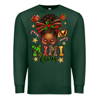 Sports Green mimi claus afro messy bun Premium Sweatshirt - texasbilliewilder