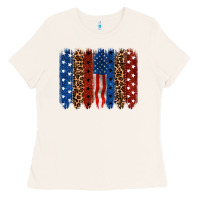 Bone Back to blue brushstroke 4th of july Ladies Tee - CowGirlArtShop