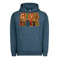 Pigment Midnight Navy Give Thanks Thanksgiving Urban Hoodie - FaDigitalArtStudio