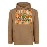 Toasted Coconut Fall with Gnomes Heavyweight Hoodie - texasbilliewilder