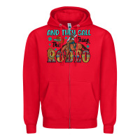 Red and they call the thing rodeo Zipper Hoodie - Artiststas