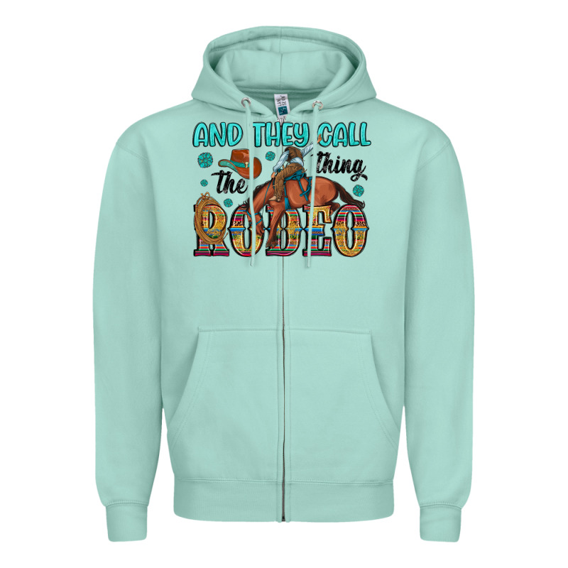And They Call The Thing Rodeo Zipper Hoodie by Artiststas | Teevron