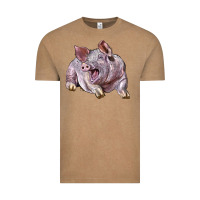 Vintage Coffee Landrace Pig Vintage Tee - LillyAllenDesigns