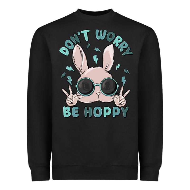 Don't Worry Be Hoppy Heavyweight Sweatshirt by MaliasSmallBusiness | Teevron