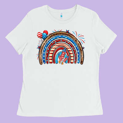 American Rainbow Ladies Tee Designed By Neo Western