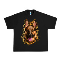 Black german shepherd leopard background Urban Heavy Tee - Jasminsmagicworld