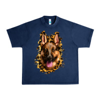 Navy german shepherd leopard background Urban Heavy Tee - Jasminsmagicworld