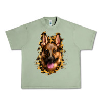 Oil Green german shepherd leopard background Urban Heavy Tee - Jasminsmagicworld