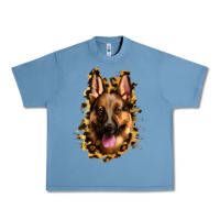 Pebble Blue german shepherd leopard background Urban Heavy Tee - Jasminsmagicworld