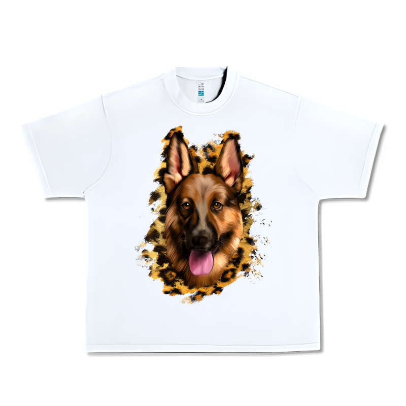 German Shepherd Leopard Background Urban Heavy Tee by Jasminsmagicworld | Teevron