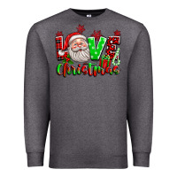 Charcoal Heather love christmas santa Premium Sweatshirt - texasbilliewilder