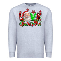 Heather Grey love christmas santa Premium Sweatshirt - texasbilliewilder