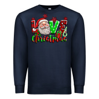 Navy love christmas santa Premium Sweatshirt - texasbilliewilder