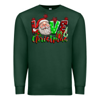 Sports Green love christmas santa Premium Sweatshirt - texasbilliewilder