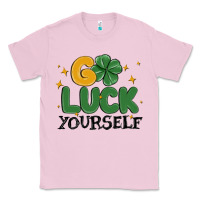 Bubblegum Pink go luck yourself Classic Tee - MaliasSmallBusiness