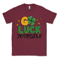 Burgundy go luck yourself Classic Tee - MaliasSmallBusiness