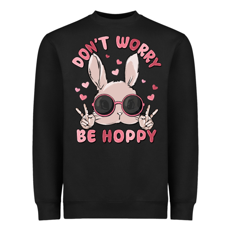 Don't Worry Be Hoppy Heavyweight Sweatshirt by MaliasSmallBusiness | Teevron