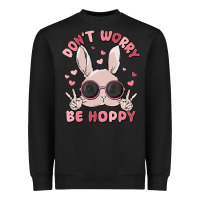 Black don't worry be hoppy Heavyweight Sweatshirt - MaliasSmallBusiness