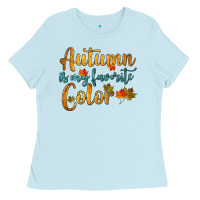 Baby Blue autumn is my favorite color Ladies Tee - HRA Design Shop